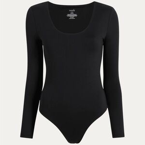 nuuds Classic Black Long Sleeve Bodysuit